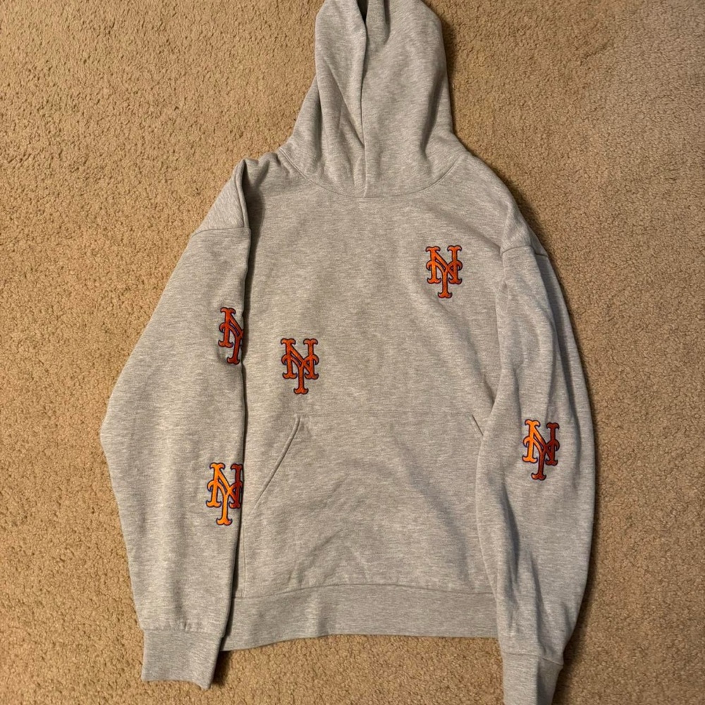 BRAND NEW CUSTOM New York Mets embroidered patch hoodie